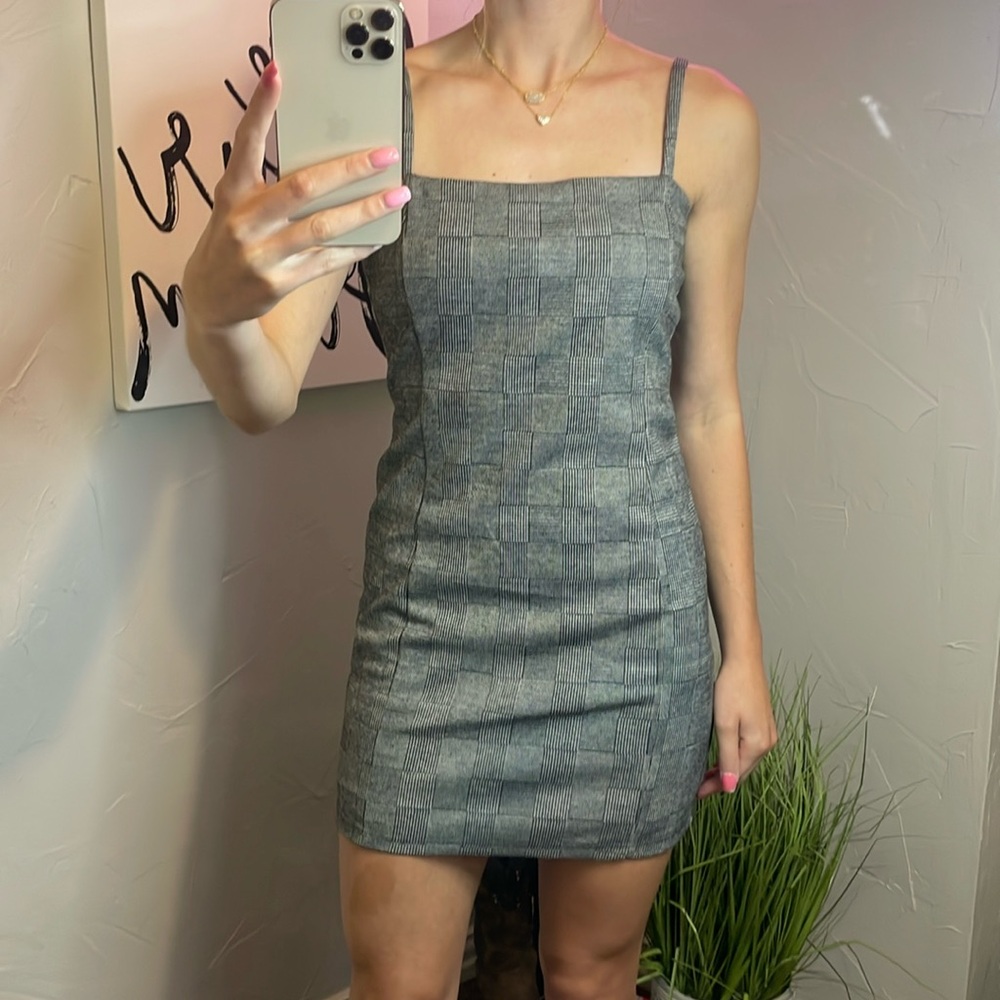 Plaid mini dress